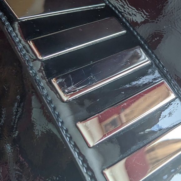 Gucci 2007 Romy Black Patent and Chrome Medium Handbag - Picture 15 of 16